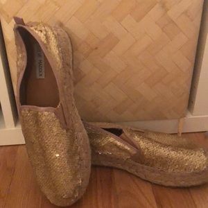 Sequin espadrilles platform